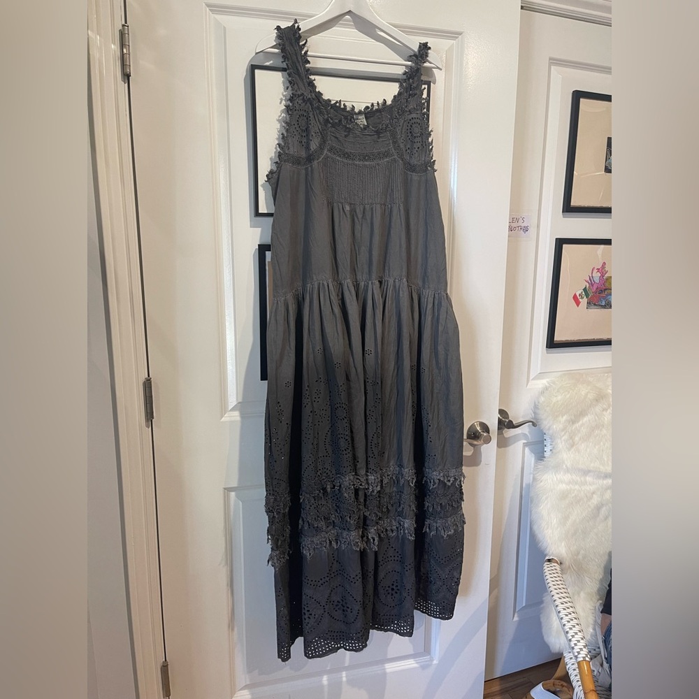 Magnolia Pearl Taya Rose Charcoal Gray Slip Dress NWT. No offers. Price firm.